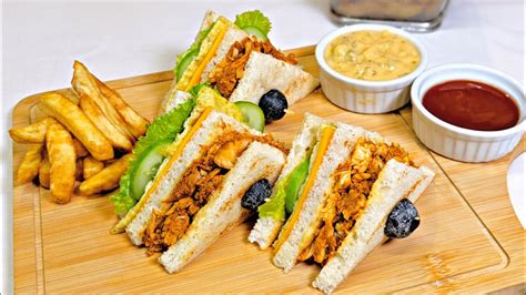 Club Sandwich Original Restaurant Style Recipe Chicken Tikka Club