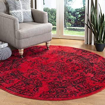 Amazon SAFAVIEH Adirondack Collection 4 Round Red Black ADR101F