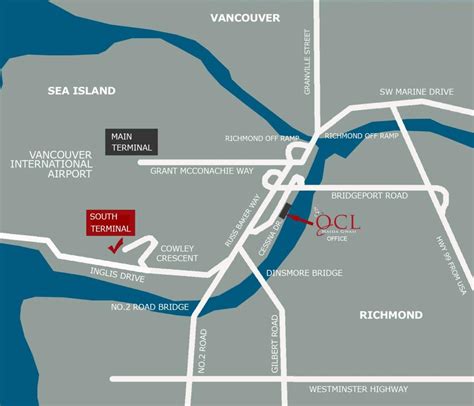 Vancouver airport location map - Map of vancouver airport location ...