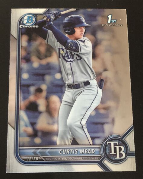 Curtis Mead Bowman Chrome Bcp St Bowman Tampa Bay Rays