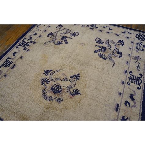 Early 20th Silk Chinese Dragon Carpet Antique Rug Studio