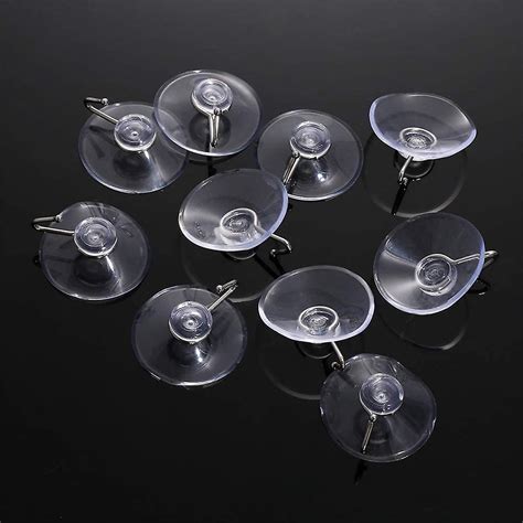 10 Pcs Suction Cup Hooks Removable Transparent Suction Cup Wall Hooks