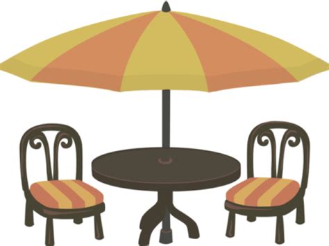 Download Picnic Table Clipart Transparent Background - Patio Furniture Clip Art - ClipartKey