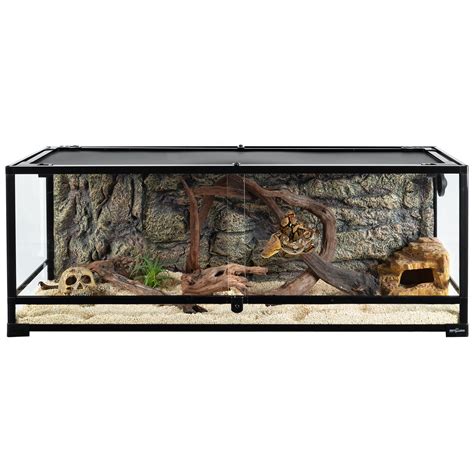 REPTI ZOO Full Tempered Glass Reptile Terrarium, Amphibian, Arachnid ...