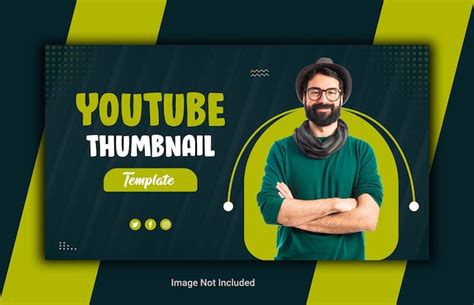 Premium Vector A Youtube Thumbnail Template Is Shown With A Man In