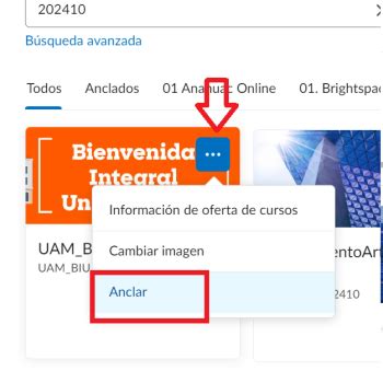 Localiza en Brightspace tus cursos del semestre DTI Anáhuac Mayab