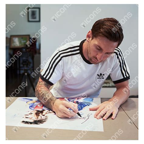 【楽天市場】リオネル・メッシ 直筆サイン入りアートワーク Fc バルセロナ Lionel Messi Official Signed