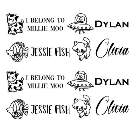 Clothing Stamp Personalized Label Pick Your Design And