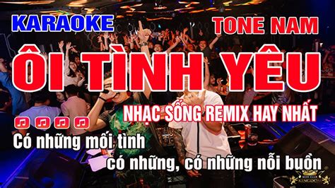 I T Nh Y U Karaoke Tone Nam Remix Nh C S Ng D H T Youtube