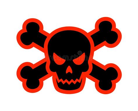 Skull and crossbones stock vector. Illustration of warning - 275881982