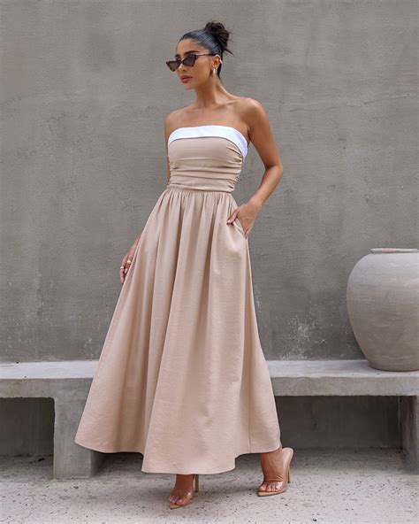 Vestido Midi Nude Tomara Que Caia