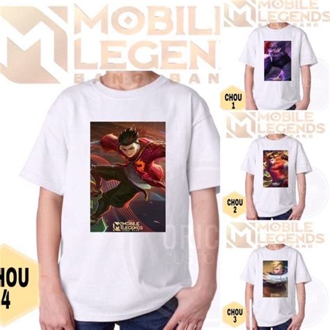 Mobile Legends Tshirt MLBB Hero T Shirt Cotton Boy Fashion ML Chou Hero