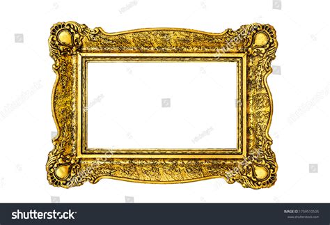 Vintage Luxury Golden Frame Ornate Baroque Stock Photo 1759510505