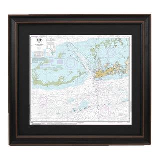 Poster Size Framed Nautical Chart Key West Harbor And Approaches