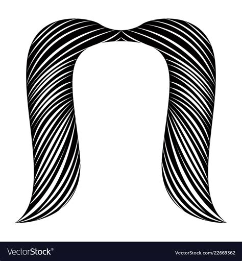 Isolated detailed mustache Royalty Free Vector Image