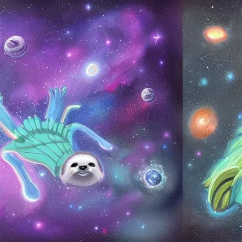 Galaxy Sloth Concept Art Stable Diffusion Openart