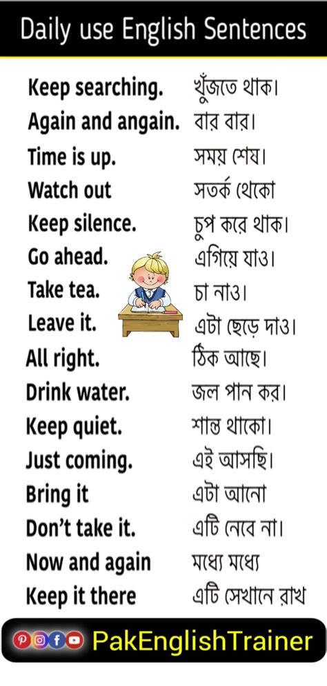 English To Hindi Sentences For Daily Use In Spoken English Everyday