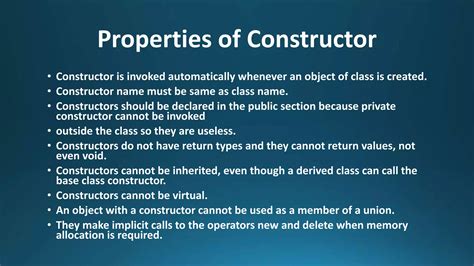 Constructor And Types Of Constructors Ppt