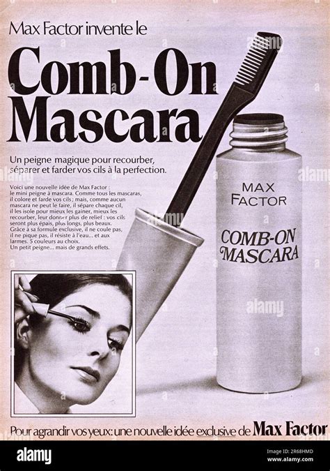 Max Factor Comb On Mascara Publicite Max Factor Comb On Mascara Vintage