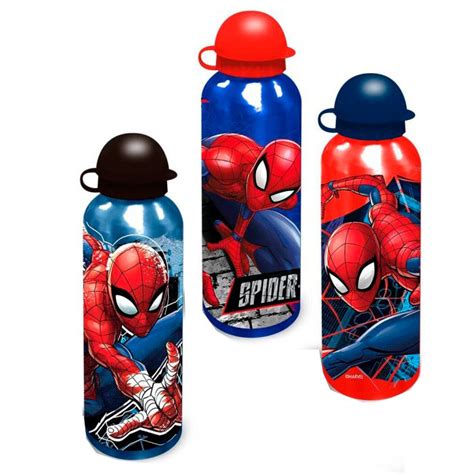 Botella Cantimplora Aluminio Ml Spiderman Marvel Distribuciones Dino