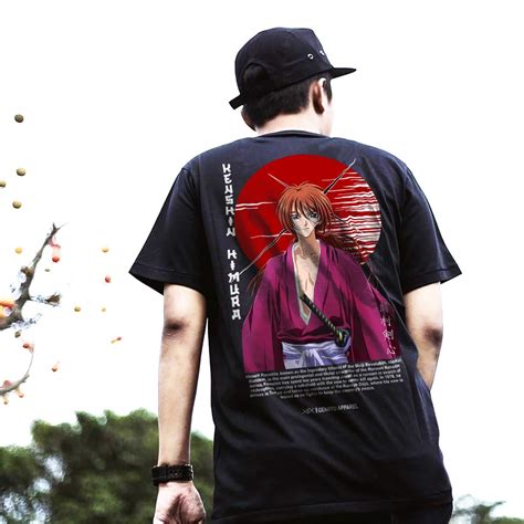 Jual GENRYU Rurouni Kenshin Himura Battosai Anime Samurai X Baju Kaos T