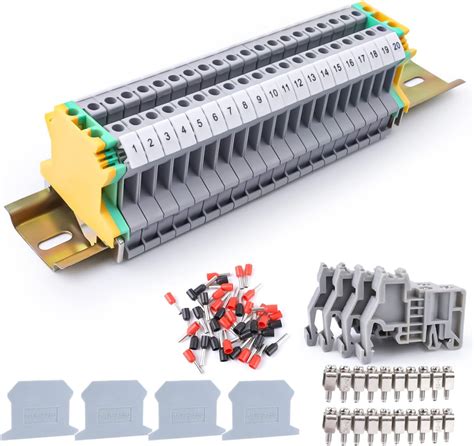 Din Rail Connectors Her Kindness Din Rail Terminal Blocks Kit Uk 2 5b Universal Class Terminal