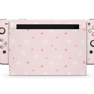 Cute Strawberry Rabbit Nintendo Switch Skin Pretty Kawaii Etsy