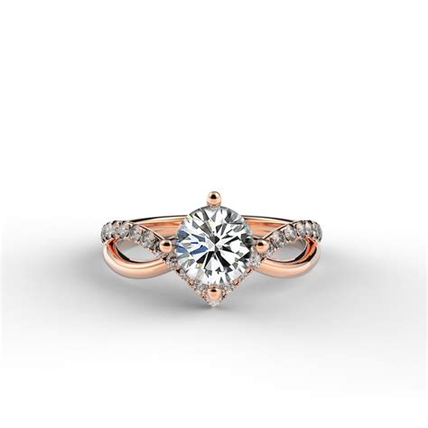 V Diamond Infinity Engagement Ring Tailored Jewel