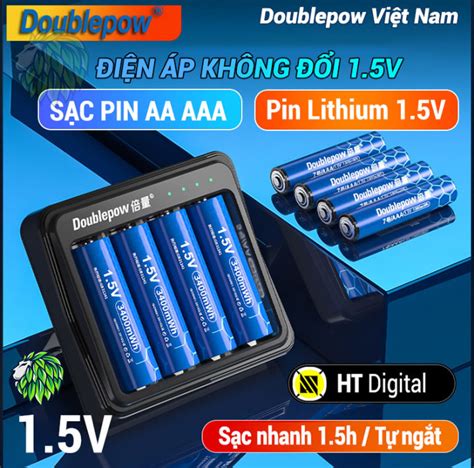 Pin Sạc AA AAA 1 5V Doublepow L155 Mẩu mới 2023 Pin Sạc AA 1 5V