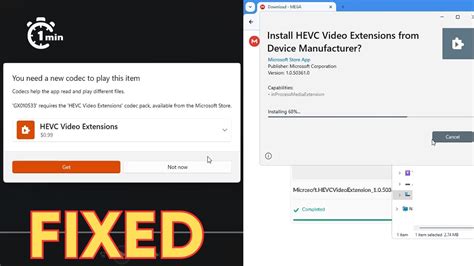 Free Hevc Video Extension Installation On Windows Tutorial Youtube