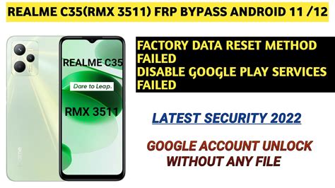 Realme C Rmx Frp Unlock New Security Realme C Google