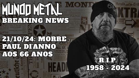 Morre Paul Di Anno Ex Vocalista Do Iron Maiden Youtube