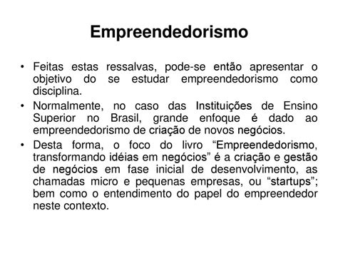 Empreendedorismo transformando idéias em negócios ppt carregar