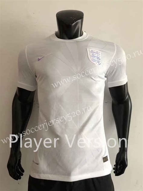 Player Version 2022 2023 England Home White Thailand Soccer Jersey AAA