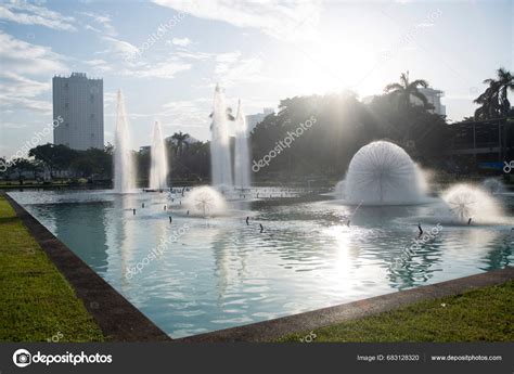 Manila Philippines Oct 2023 Rizal Park Morning Fountain Manila ...