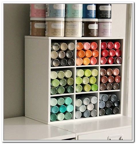 Paint Storage Idea Easy To Access Colors Paint Storage Craft