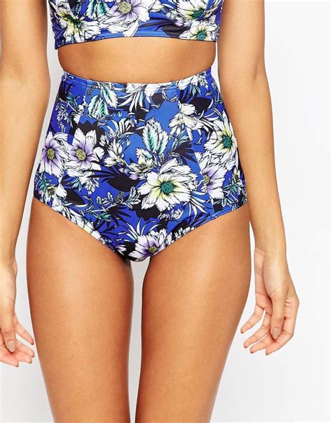 Image 1 Of Asos Fuller Bust Exclusive Magical Floral Print Ultra High