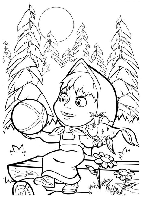 Masha And The Bear 77 Coloring Page