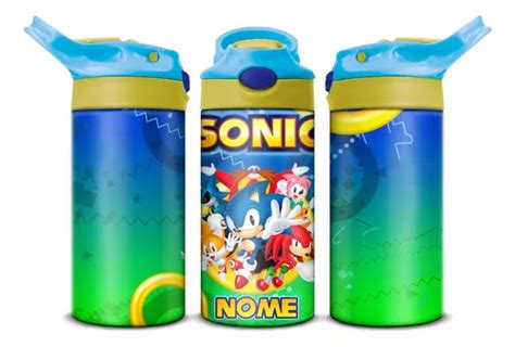 Garrafa Térmica Bico Infantil Nome Sonic The Hedgehog Frete grátis