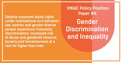 Policy Position Paper On Gender Discrimination And Inequality Vmiac