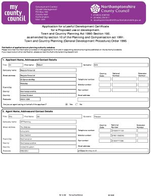 Fillable Online Current Applications Corby Northamptonshire County