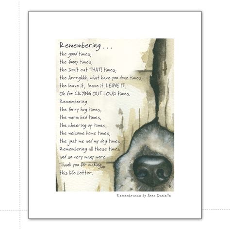 Dog Condolence greeting card - Remember Dog. www.thelittledog.co.uk