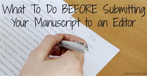 What To Do Before Submitting Manuscript To An Editor