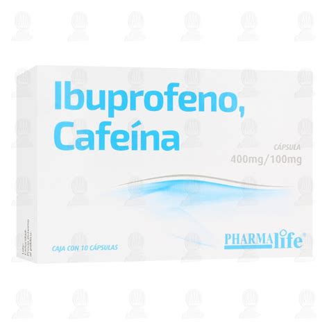 Ibuprofeno Cafeína 400mg 100mg 10 Cápsulas Pharmalife