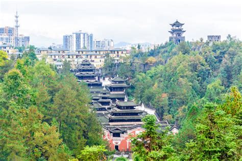 湖北恩施土司城土司城历史古迹景区旅游景点摄影素材汇图网