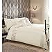 Just Contempo Pleated Duvet Cover Set Double Cream Amazon Co Uk