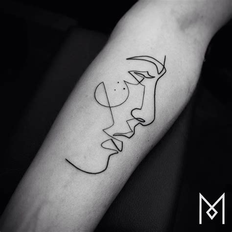 Minimalistic One Line Tattoos By Mo Gangi — Colossal