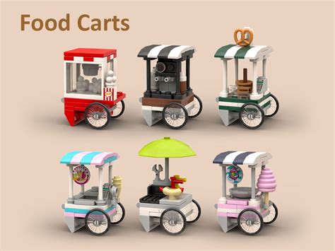 Lego Moc Food Carts By Xenlc Rebrickable Build With Lego