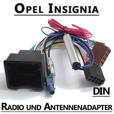 Opel Insignia Autoradio Anschlusskabel DIN Antennenadapter Autoradio