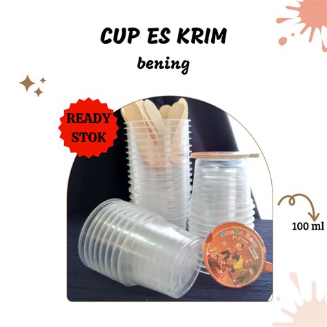 Jual Plastik Cup Es Krim Bening Cup Es Krim Ml Harga Cup Es